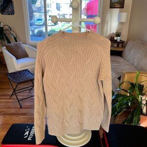 Women’s Mock Neck Tan Sweater size M